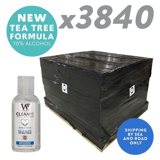 Watermans 50ml CleanMe Alcohol Gel 3840 units - Half Pallet (Distro)