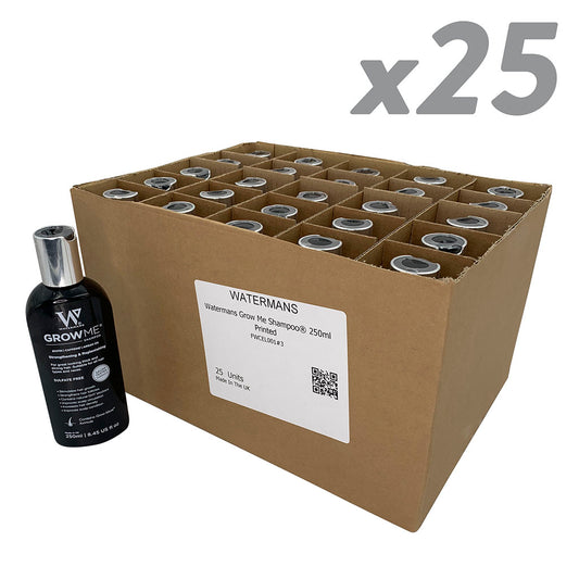 Box of 25 Watermans  Grow Me Shampoo - stores