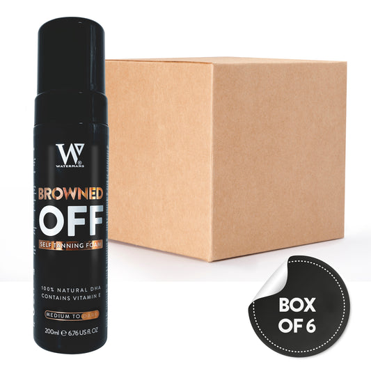 6 x Browned OFF Self Tanning Foam Medium to Dark - Streak Free Fake Tan (online)